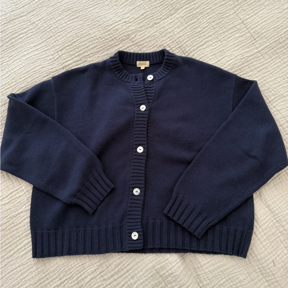 DONNI cashmere & cotton Navy Blue Women's Sweater